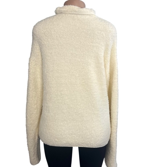 Skims Cozy Sherpa Snap Pullover Cream - Picture 7 of 9